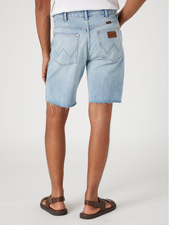 Wrangler Wrangler Pantaloncini di jeans Fronitier W16WEI180 112334229 Celeste Regular Fit