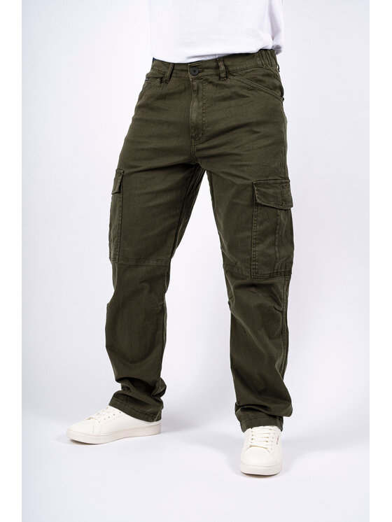 Marcus Marcus Pantaloni di tessuto Jeremy Cargo Verde Regular Fit