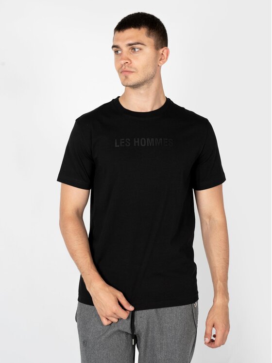 Les Hommes Les Hommes T-Shirt LBT1026700F Černá Regular Fit