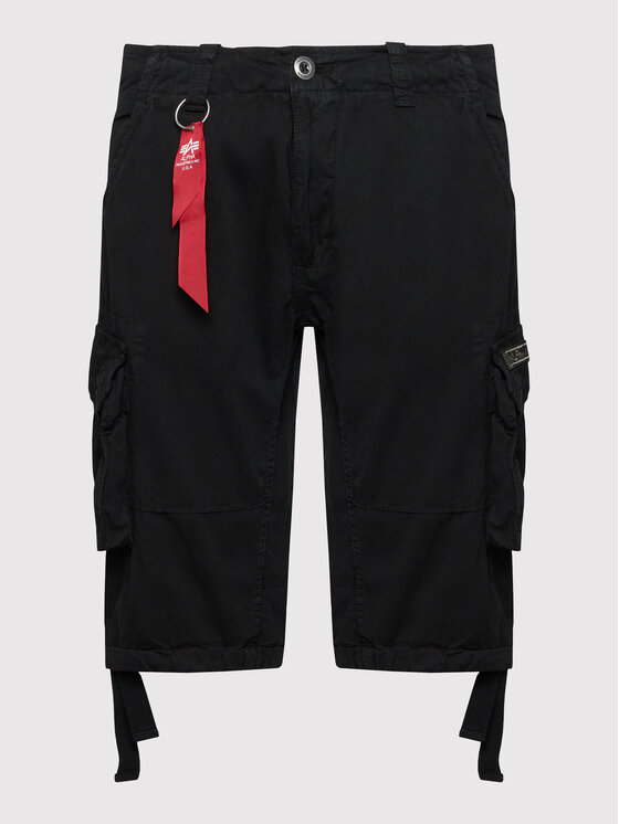 Alpha Industries Alpha Industries Šortky z materiálu Jet 191200 Černá Regular Fit