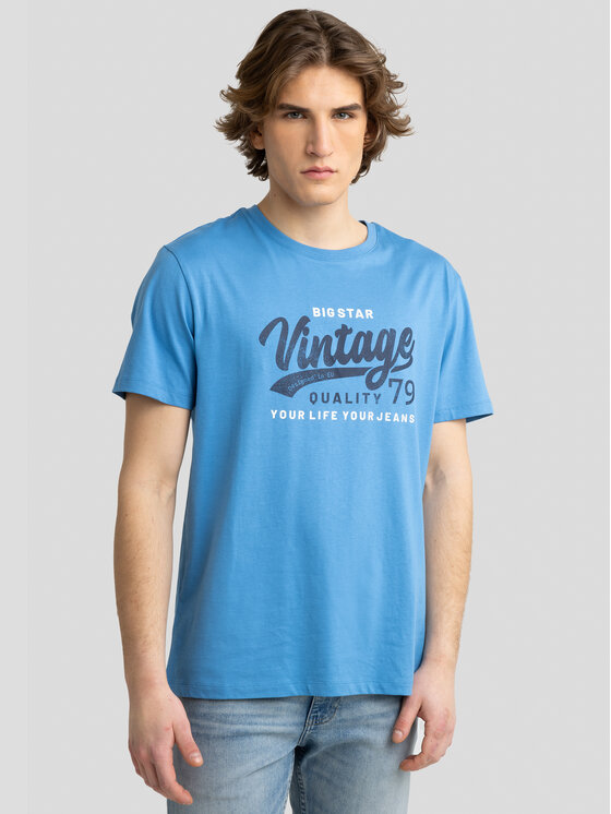 BIG STAR BIG STAR T-Shirt GRALIS Niebieski Oversize