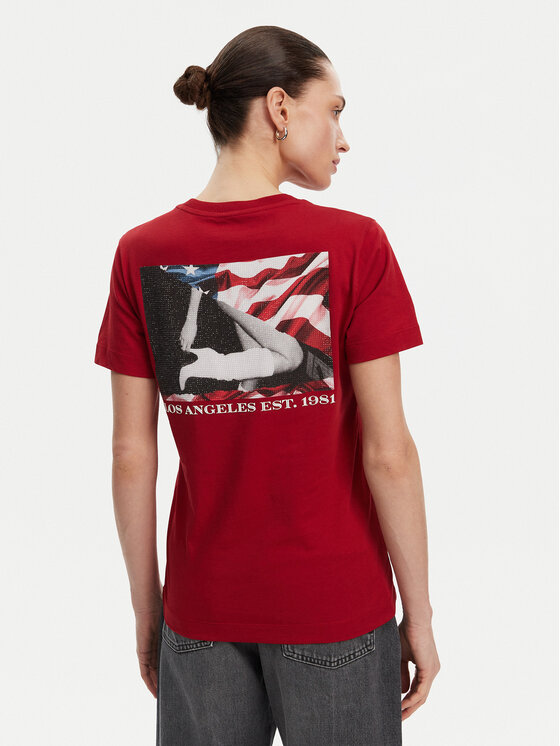 Guess Guess T-Shirt W5RI04 I3Z14 Červená Regular Fit