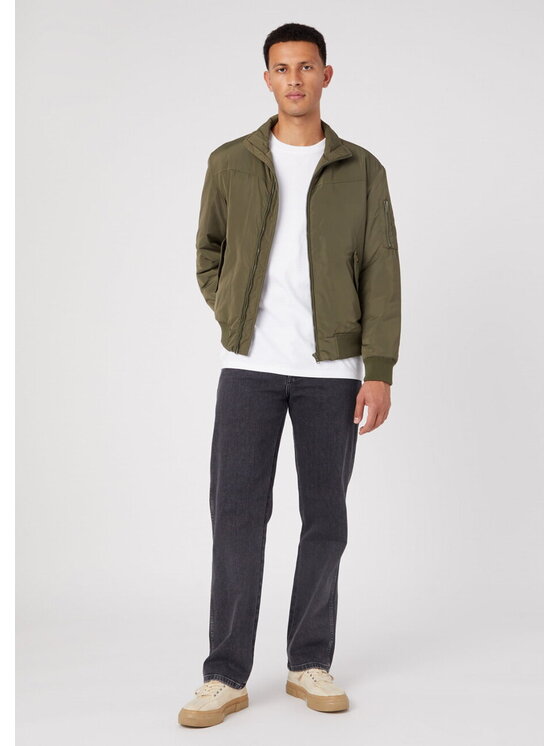 Wrangler Wrangler Giacca di transizione BOMBER JACKET Verde Regular Fit