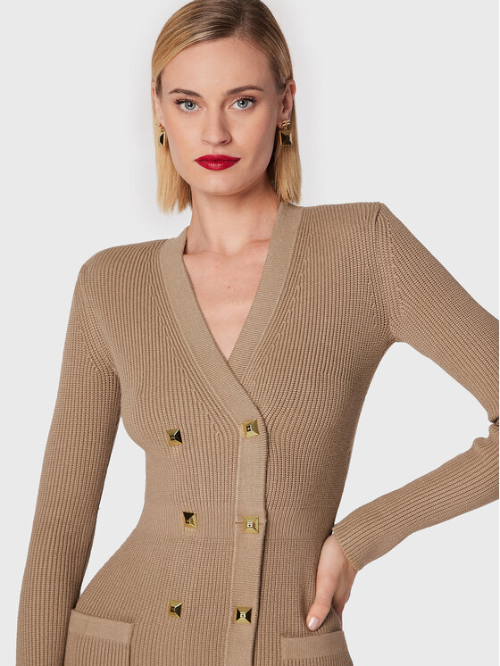 Elisabetta Franchi Elisabetta Franchi Džemper haljina AM-39S-26E2-V500 Bež Slim Fit