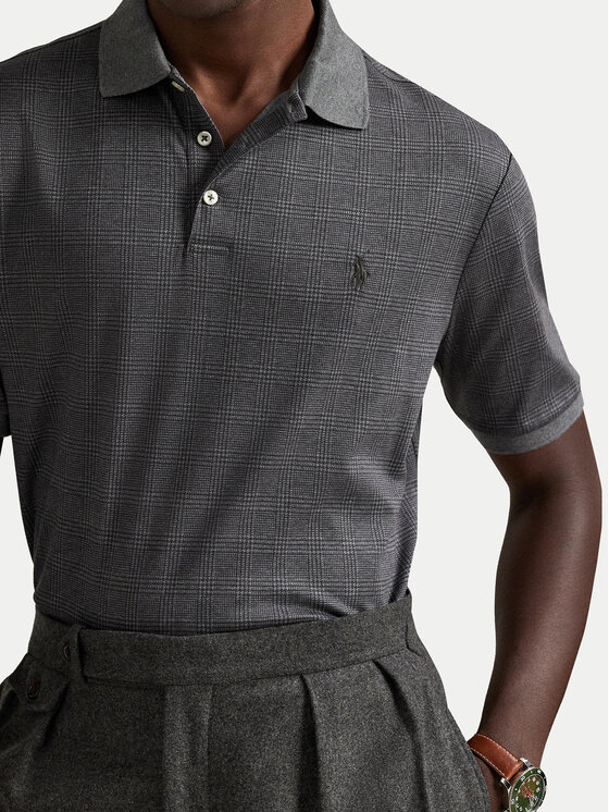 Polo Ralph Lauren Polo Ralph Lauren Тениска с яка и копчета 710P07351001 Сив Slim Fit