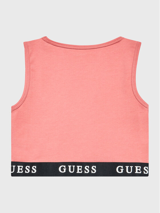 Guess Guess Top J2YI34 KABR0 Różowy Slim Fit