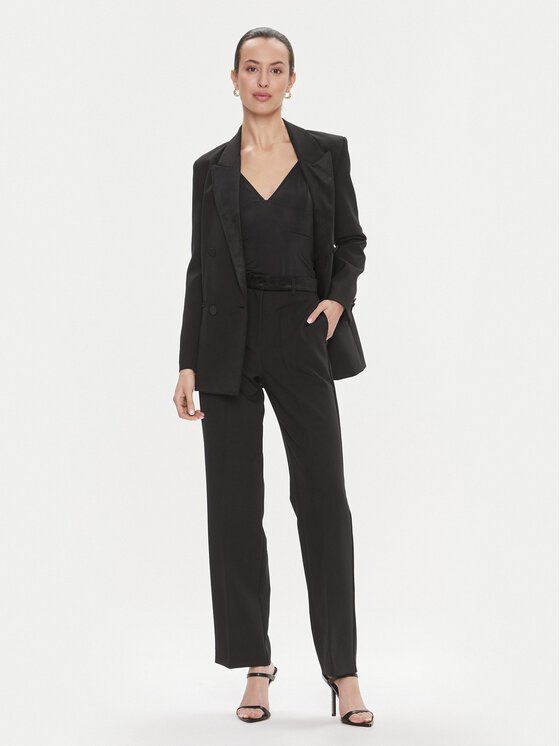 ViCOLO ViCOLO Hlače TR0932 Crna Straight Fit