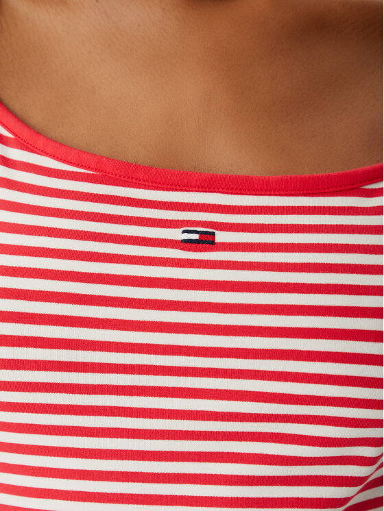 Tommy Jeans Tommy Jeans Top Essential DW0DW20675 Svetlo červená Slim Fit