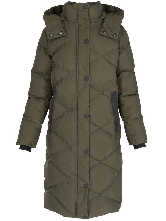 Perso Perso Kurtka damska BLH919064F Khaki Regular Fit