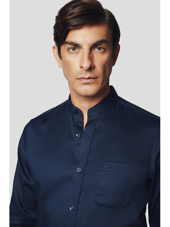 Lancerto Lancerto Koszula Nerea KO073224000005 Granatowy Slim Fit