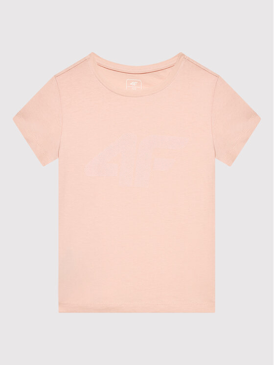 4F 4F T-Shirt HJL22-JTSD005 Różowy Regular Fit