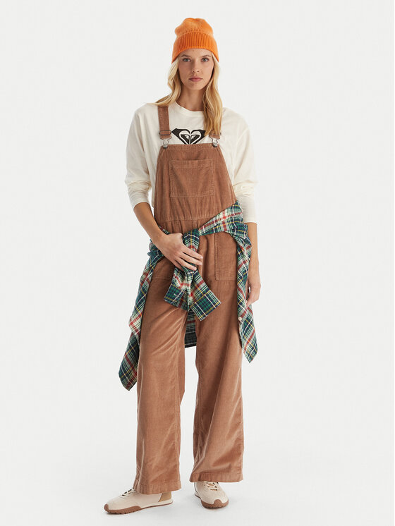 Roxy Roxy Ogrodniczki Trailblazer Overall ERJWO03022 Brązowy Regular Fit