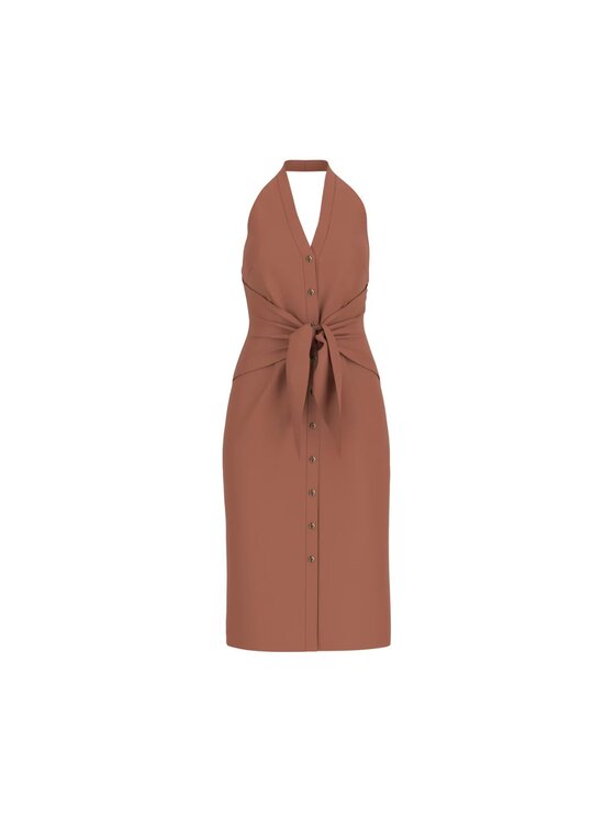 PINKO PINKO Sukienka codzienna Abito donna pat sl Czerwony Regular Fit