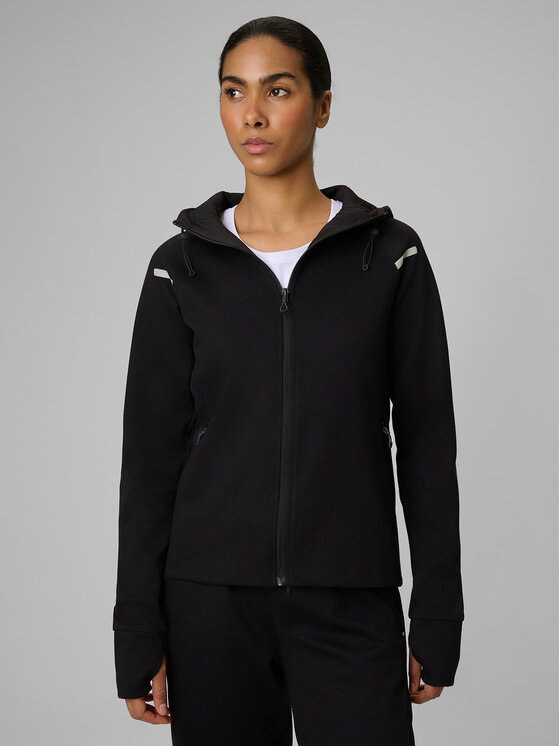 4F 4F Bluza TREKKING Czarny Slim Fit