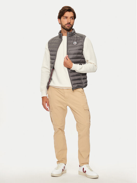 Jott Jott Vestă Tom P000MDOW04 Gri Slim Fit