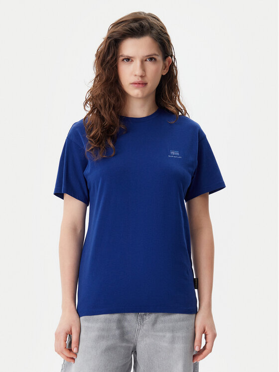 Napapijri Napapijri T-Shirt S-Nina NP0A4H87 Modrá Regular Fit