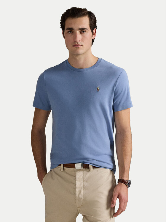 Polo Ralph Lauren Polo Ralph Lauren T-Shirt 710740727095 Modrá Custom Slim Fit