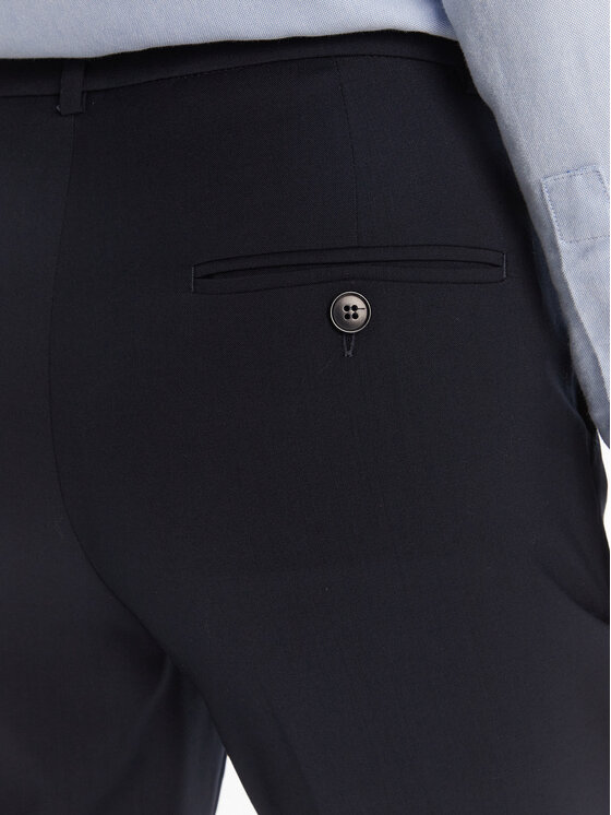 Weekend Max Mara Weekend Max Mara Hlače iz tkanine Canon 2525136171 Mornarsko modra Slim Fit