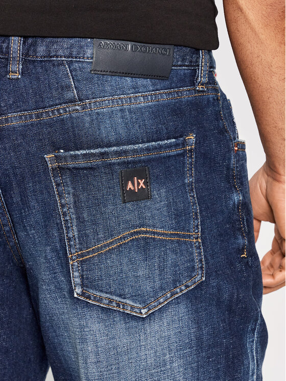 Armani Exchange Armani Exchange Džínsové šortky 3LZJ65 Z1LTZ 1500 Tmavomodrá Slim Fit