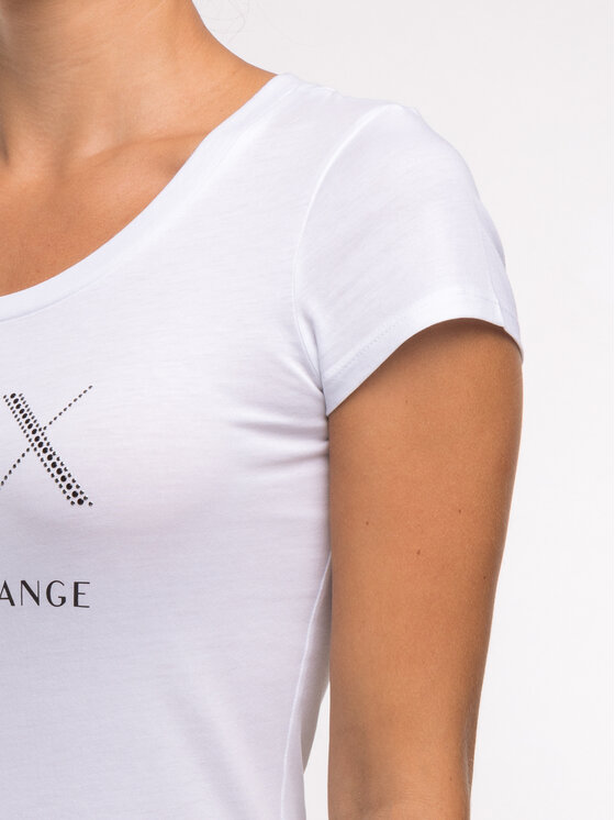 Armani Exchange Armani Exchange T-Shirt 8NYT83 YJ16Z 1000 Biały Regular Fit