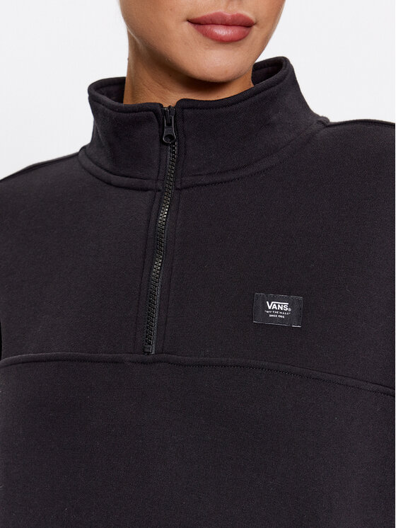 Vans Vans Majica dugih rukava Leighton Mock Neck Fleece VN000A5V Crna Regular Fit