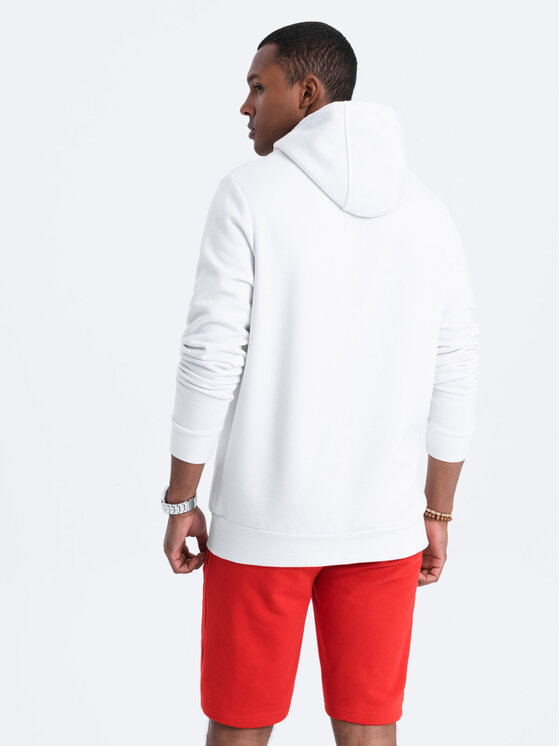 Ombre Ombre Mikina OM-SSNZ-22FW-006 Bílá Regular Fit