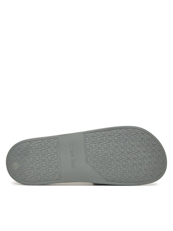 Calvin Klein Calvin Klein Şlapi Pool Slide W/ Ck Square HM0HM01754 Gri