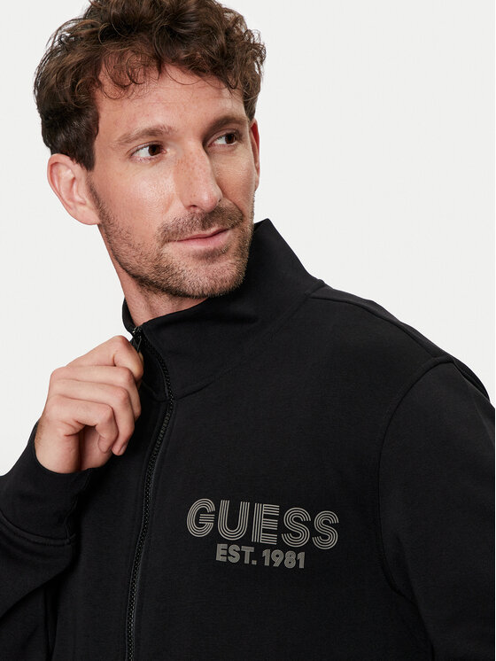 Guess Guess Majica dugih rukava M4YQ80 K9Z21 Crna Regular Fit