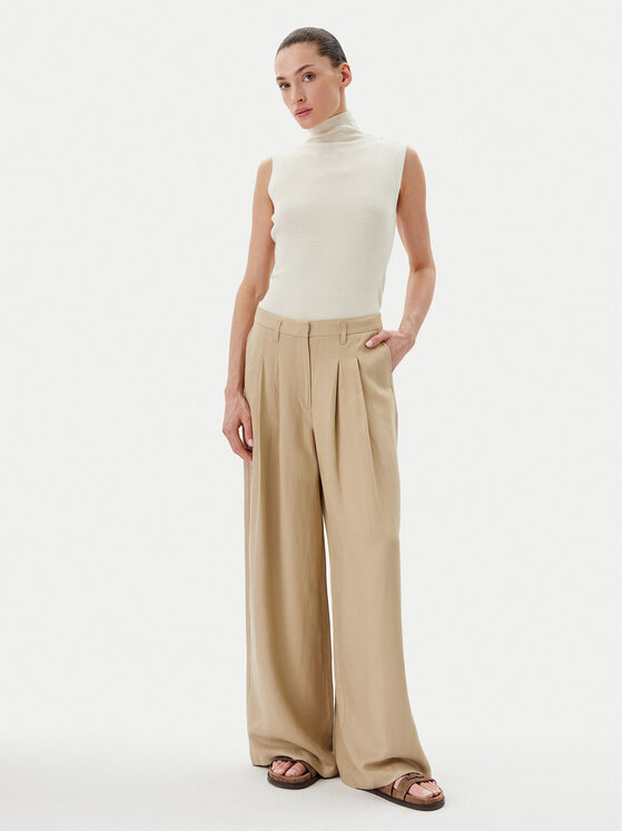 Herskind Herskind Spodnie materiałowe 5503840 Beżowy Regular Fit