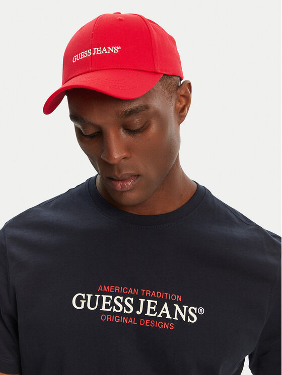 Guess Jeans Guess Jeans Póló M4YI42 K8FQ4 Sötétkék Regular Fit