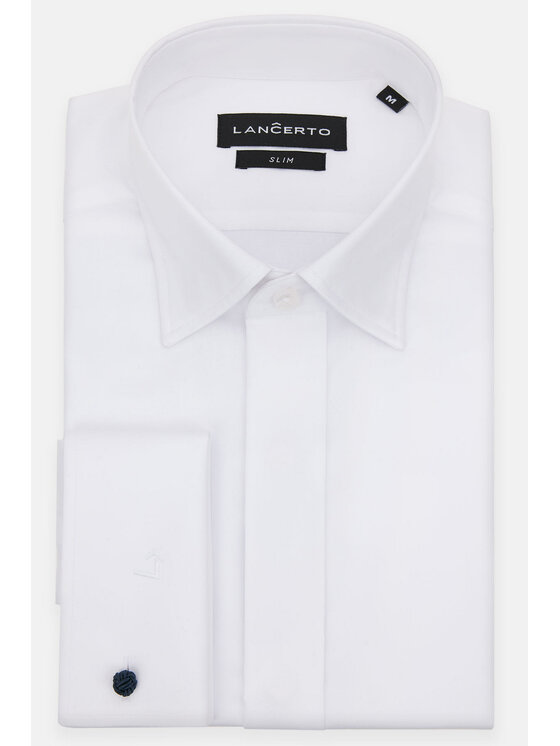 Lancerto Lancerto Koszula Cobie KO073123000029 Biały Slim Fit