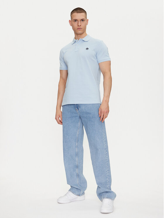 Timberland Timberland Polokošile TB0A6VDP Světle modrá Regular Fit