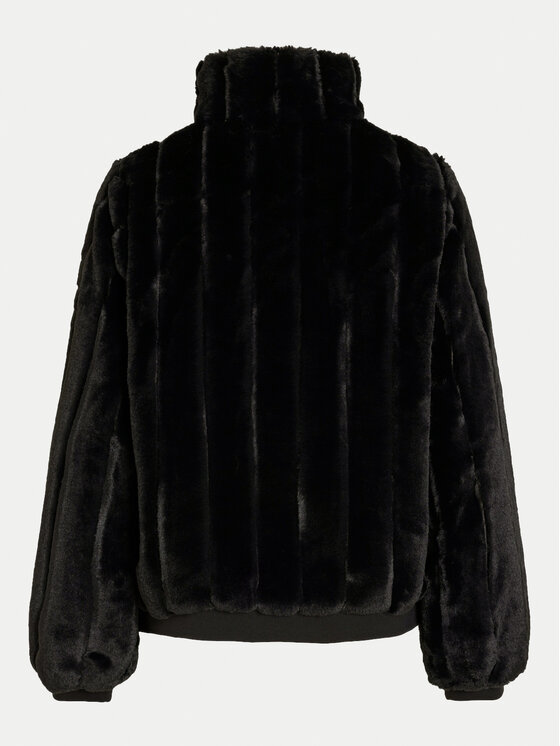 Vila Vila Pelzmantel Embra 14097836 Schwarz Regular Fit
