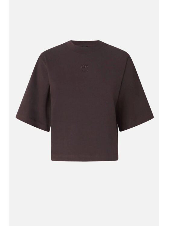 PINKO PINKO T-Shirt Niamey Brązowy Relaxed Fit