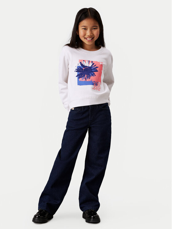 Calvin Klein Jeans Calvin Klein Jeans Felpa Flower Graphic IG0IG02635 Bianco Regular Fit
