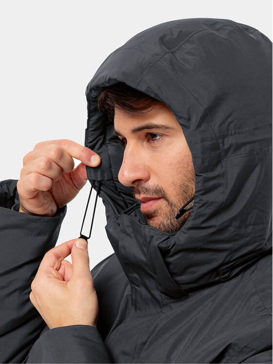 Jack Wolfskin Jack Wolfskin Μπουφάν χειμωνιάτικο Textor Utility Jkt 1116101 Μαύρο Regular Fit