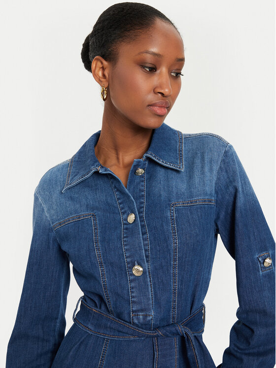 Marella Marella Vestito di jeans Ada 2423226014 Blu scuro Regular Fit