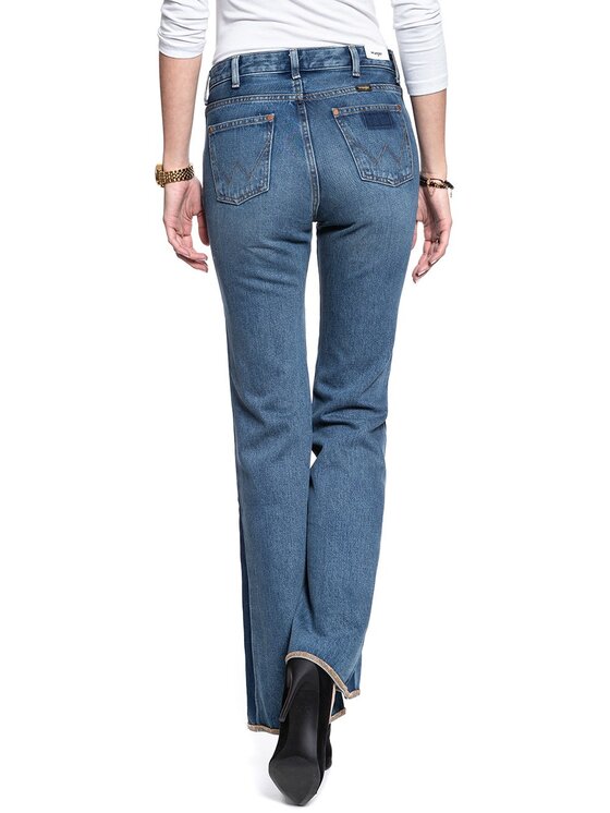 Wrangler Wrangler Jeansy RETRO FLARE Niebieski Loose Fit