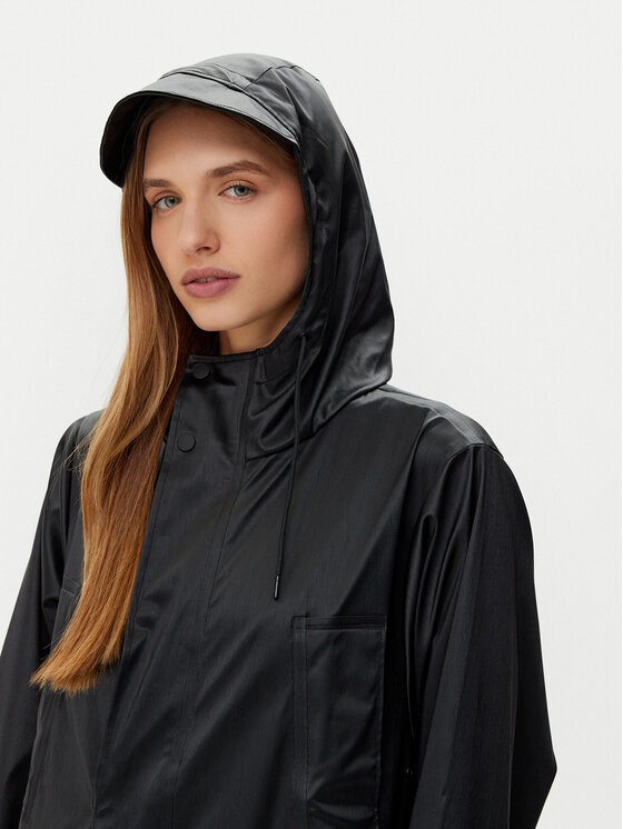 Rains Rains Lietus jaka Unisex Bold 12120 Melns Regular Fit