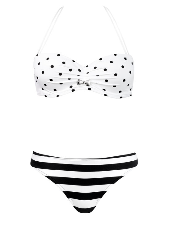 Miss Lou Miss Lou Bikini ML013 Bianco