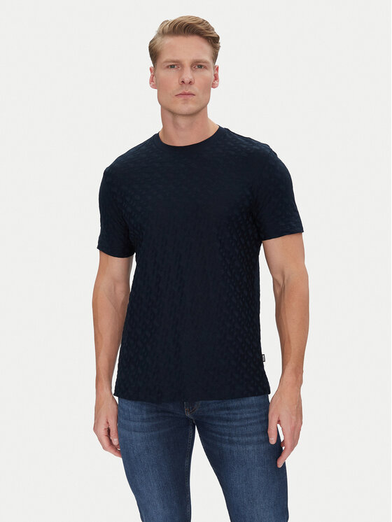 BOSS T-shirt H-Thompson 80 50537131 Blu scuro Regular Fit, taglia : 3XL