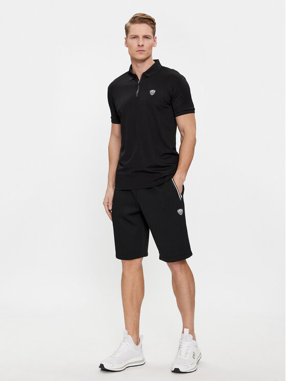 EA7 Emporio Armani EA7 Emporio Armani Pantaloni scurți sport 8NPS08 PJ4EZ 1200 Negru Regular Fit