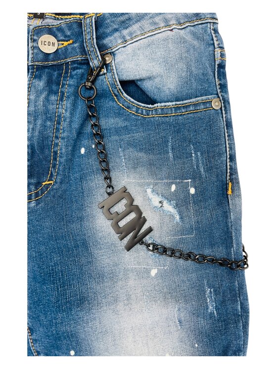 Icon Icon Szorty ibds00451 Niebieski Regular Fit