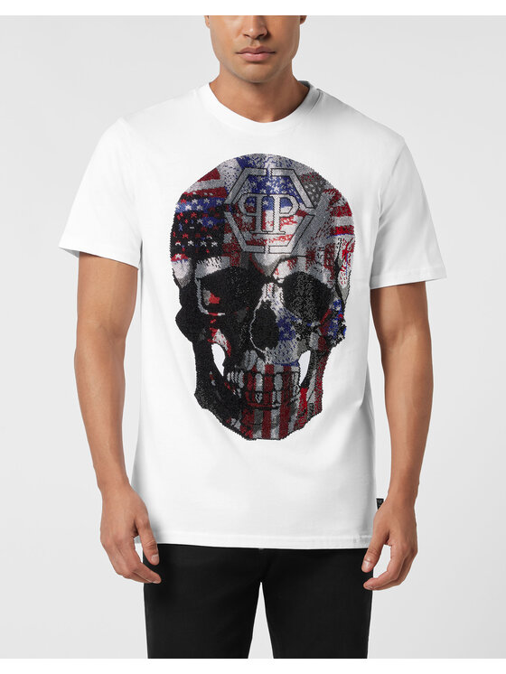 PHILIPP PLEIN PHILIPP PLEIN T-Shirt 26243 Biały Regular Fit