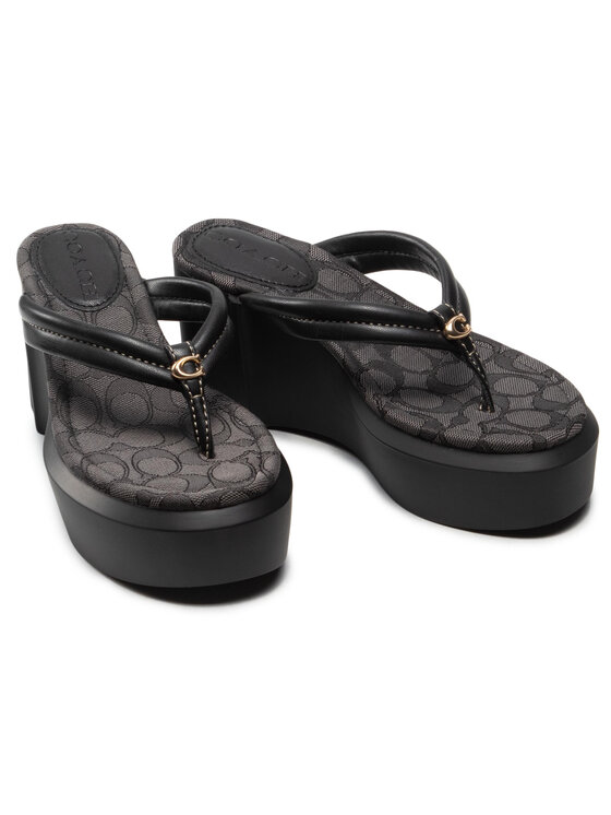 Coach Coach Infradito Franki Leather C2981 Nero