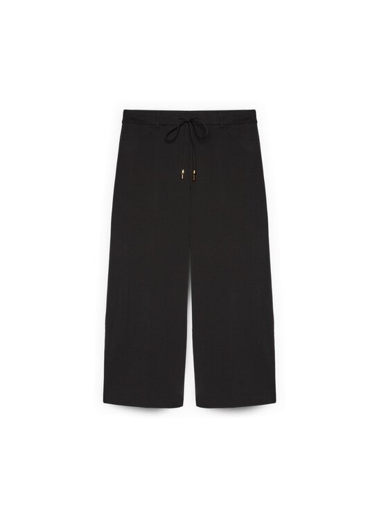 Fiorella Rubino Fiorella Rubino Pantaloni di tessuto P034L002382N033 Nero Cropp Fit