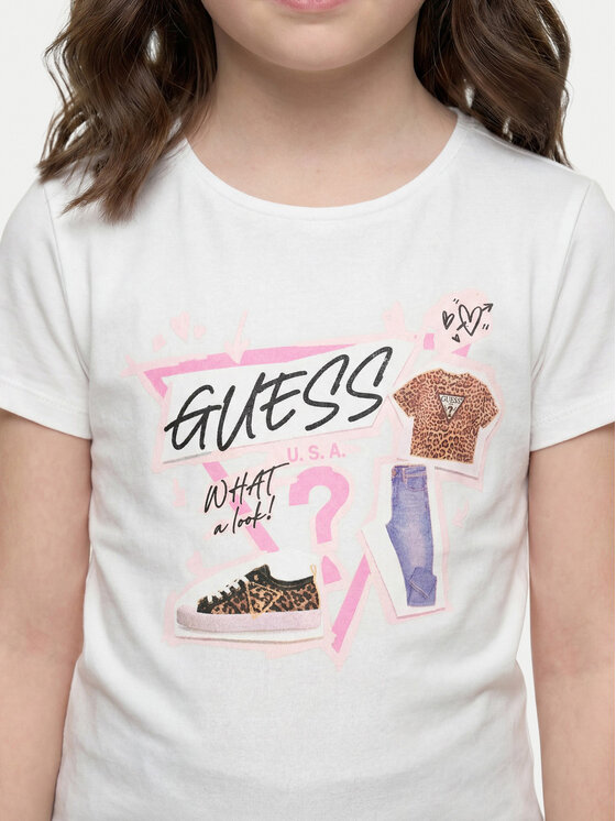 Guess Guess T-Shirt J6YI02 K3667 Biały Regular Fit