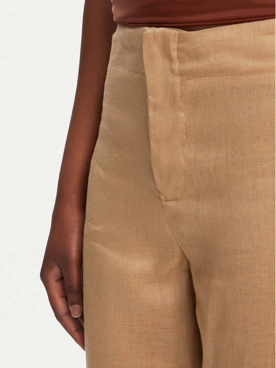Bardot Bardot Spodnie materiałowe Balia Hipster 59854PB Beżowy Regular Fit