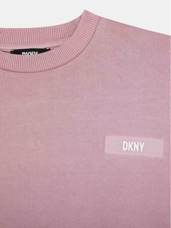 DKNY DKNY Majica dugih rukava D35T00 D Ružičasta Regular Fit