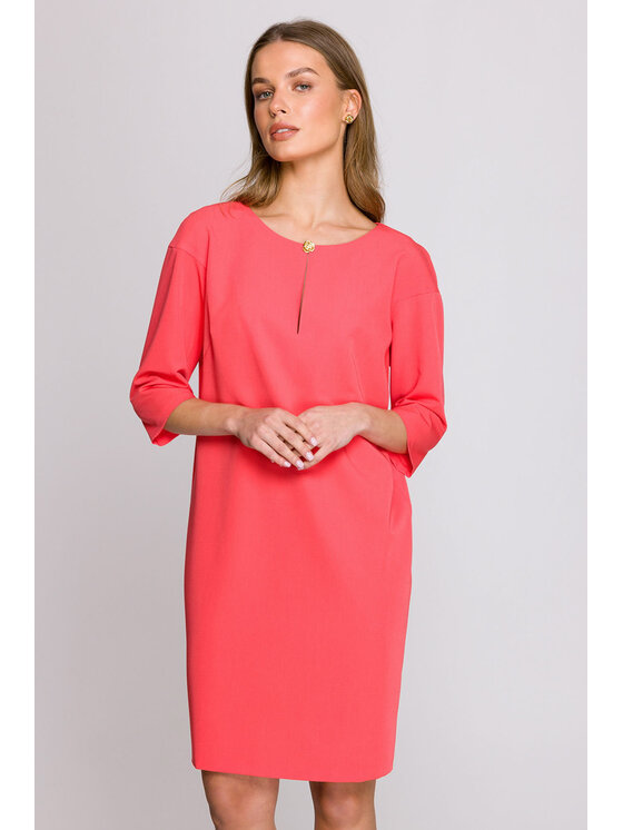 Stylove Stylove Sukienka wieczorowa S394 Pomarańczowy Premium Fit